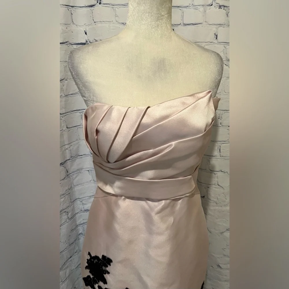 LOVE  -  Pink Strapless Empire Waist Dress w/built-in padded bra-  Size 12 - Picture 4 of 12